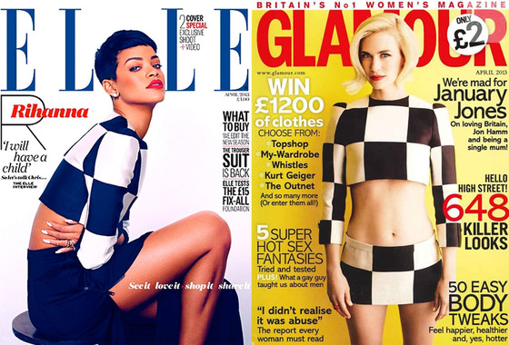 Rihanna, UK ELLE, January Jones, Glamour UK Rihanna, UK ELLE, January Jones, Glamour UK